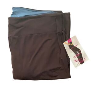 Women with Control Size 2X Regular Palazzo Pants Tummy Control Brown Stretch NWT